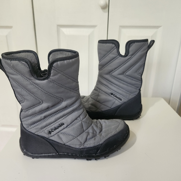 Columbia Minx III Winter Boots Women Youth Sz 6 Gray Waterproof Insulated Snow - Picture 5 of 16